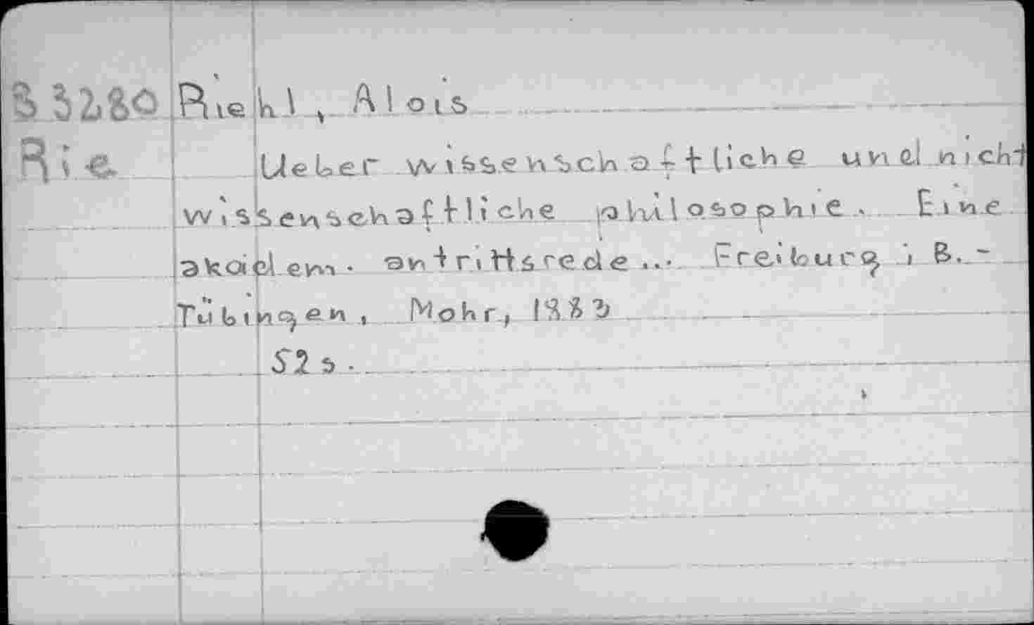 ﻿S		kl» A1olS
i e.		UeLer w » ьье v\ “bcin a 4 f [i сИ e ине.! ..mehl
	w î s	Senî>ehaf E 11 çVie jalulQbophie - - Eine
	экон	bJ evv, . an + riHsrede ..■ 1те>1оиг^ 'i B.. ~ .
	fu ki	Hgj e и , IMohr, IS&Ъ _	.
		52s.,				